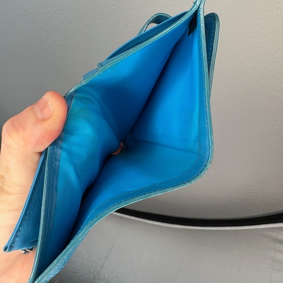 Lodis Cerulean Blue Real Leather Wallet - Picture 7 of 11